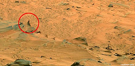 Mystery figure on Mars