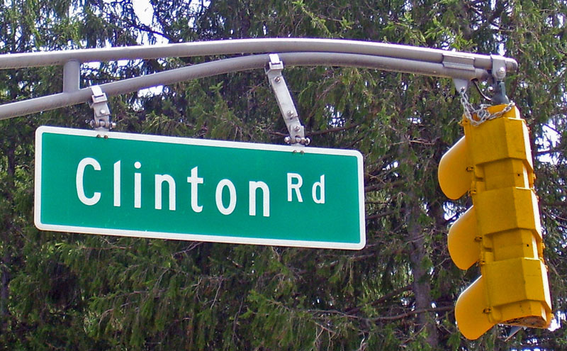 Clinton Haunted Road Sign