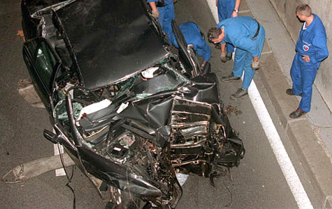 princess diana car crash. princess diana death photos